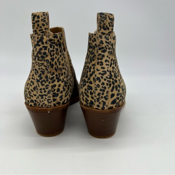 Dolce Vita Samy Leather Leopard Print Pointy Toe Bootie 7.5M - Picture 4 of 13